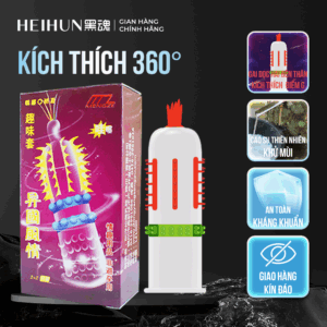Bao Cao Su Kích Thích 360° Mengze – Gai Lớn Dày Đặc – Chạm G-Spot Mọi Góc Độ
