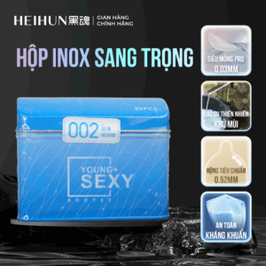 Bao Cao Su Hộp Đựng Inox Cao Cấp MoMo Hộp 30 cái
