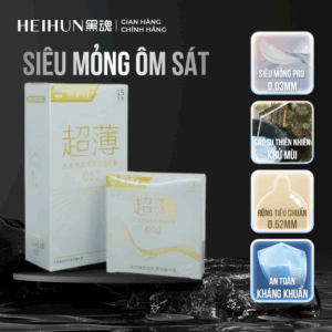 Bao Cao Su MoMo Siêu Mỏng, Không Mùi, Bền Dai, Nhiều Gel, 15 cái