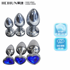 Plug Rung Kim Loại, Đầu Đá Quý, Kích Thích Sâu và Mạnh Mẽ