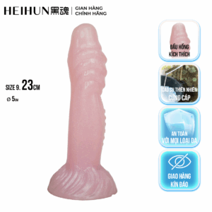 Dương vật giả HEIHUN 23CM – Đầu hồng mềm mại kích thích, thân gân nổi tạo khoái cảm mạnh mẽ