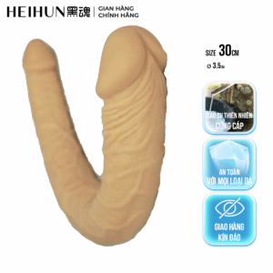 Dương Vật Giả 2 Đầu 30cm, Chất Liệu Cao Su Thiên Nhiên, An Toàn Với Mọi Loại Da
