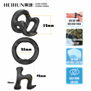 Vòng Đeo Dương Vật HEIHUN MaxStim Series 2 – Siêu Kích Thích, 3 Kiểu Đeo Linh Hoạt, Kéo Dài Cuộc Yêu, Giao Kín Đáo